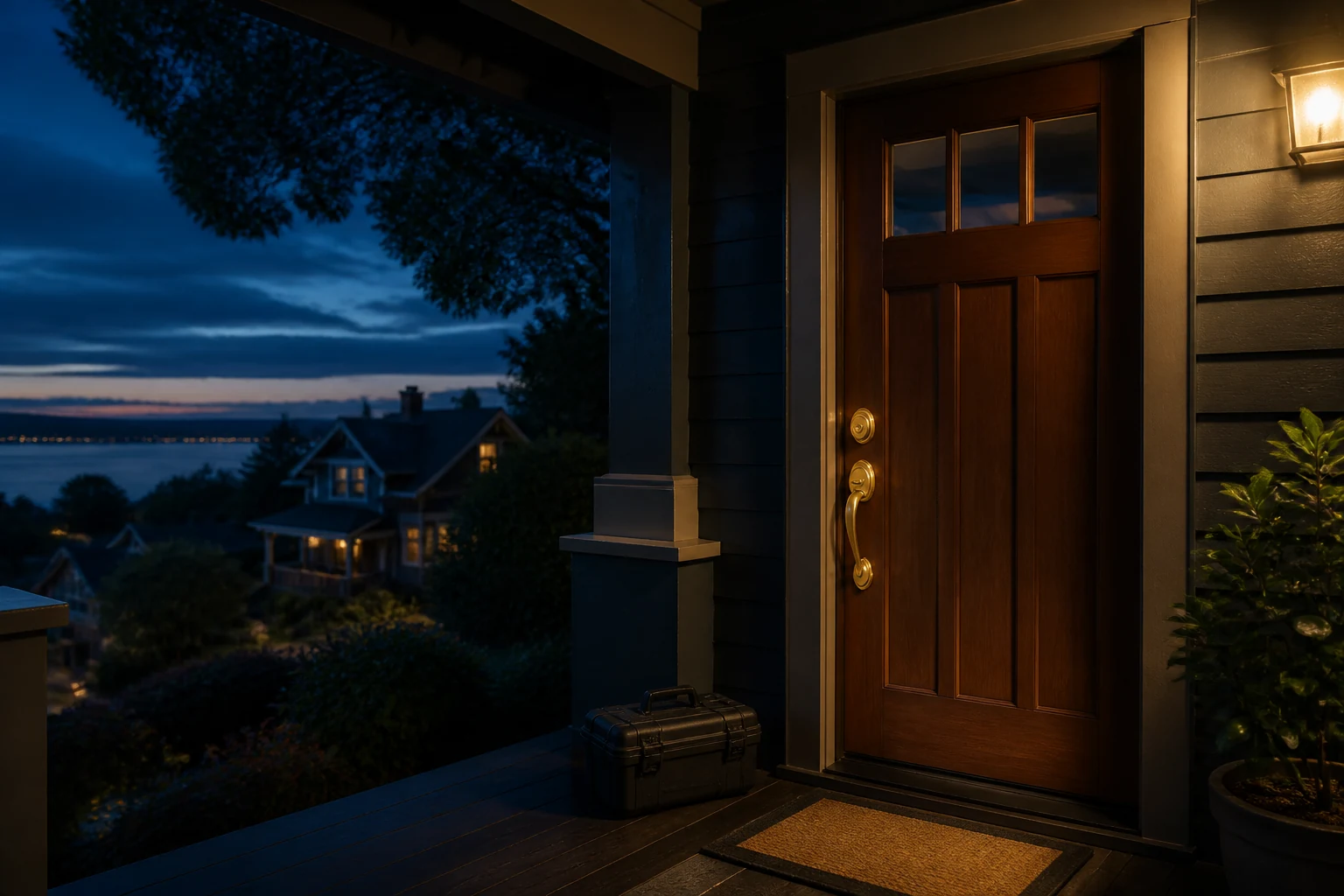 Alameda home entry with quality door hardware